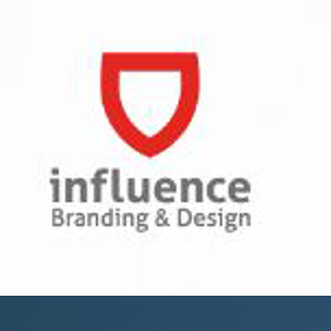 influence branding &amp; design logo