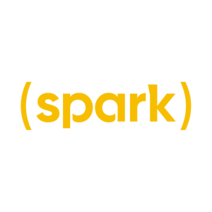 (spark), a Leap Group Co. logo