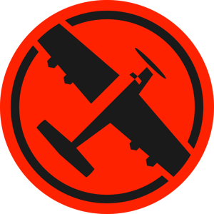 Black Airplane logo